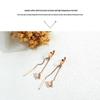 New Korean Tassel Butterfly Titanium Steel Stud Earrings for Women