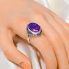 Purple Charoite - Siberia 925 Sterling Silver Ring V4572, Purple Ring, Oval Ring, Valentin's Day Gift, Gift For Her, Birthday Gift, Handmade Jewelry,