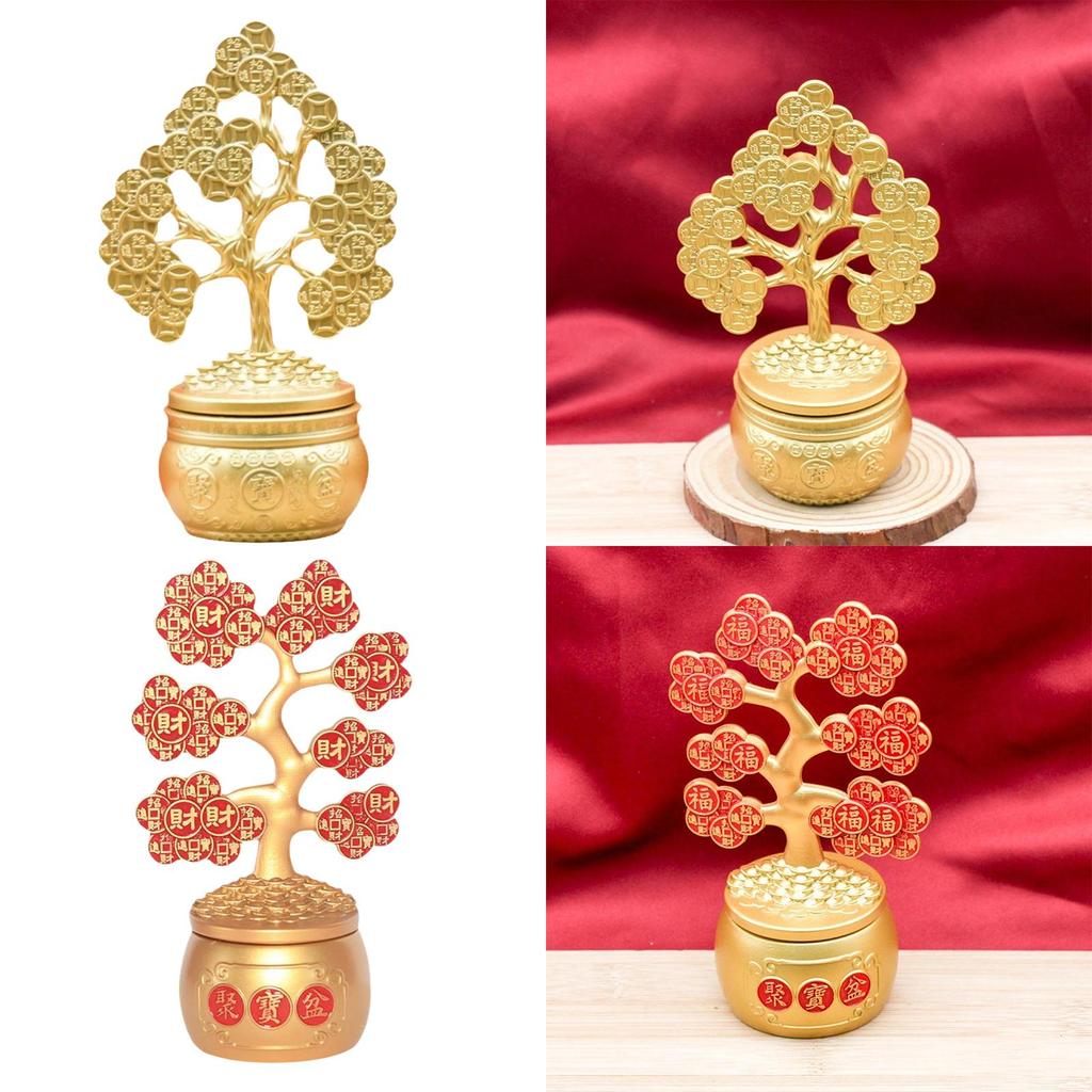 Money Tree Statue Wealth Table Centerpiece Creative Chinese Collectibles for New Year Office Business Bedroom Decoration