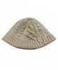 SK8ER ROCK Cable Knit Cross Bucket Hat ((Ivory))