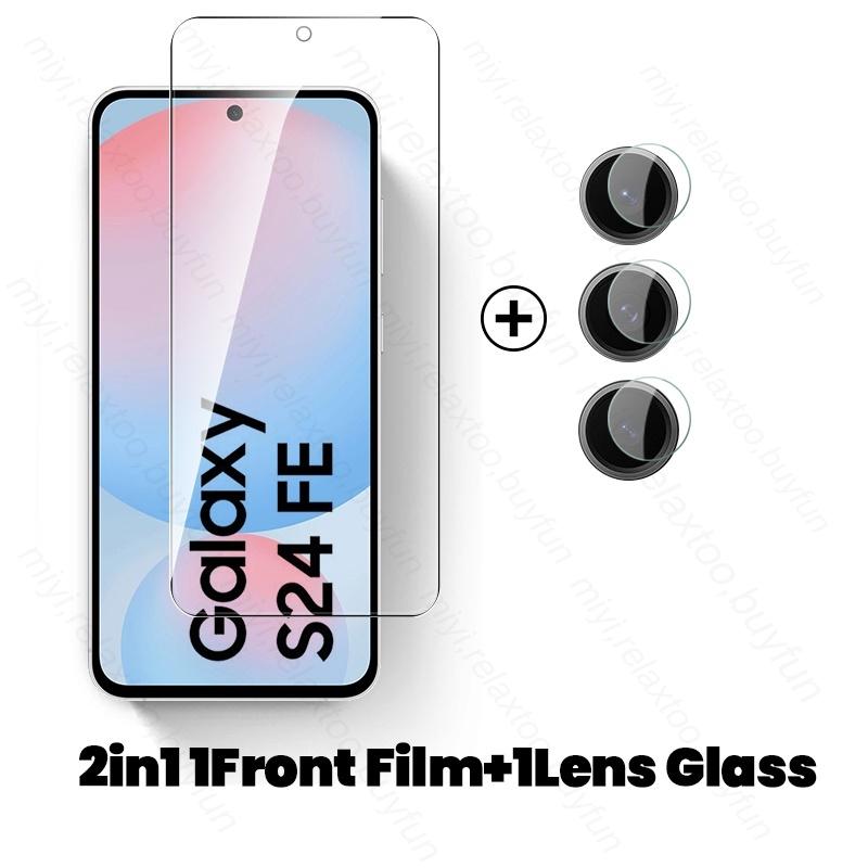 S24FE S25FE Case 2To1 Protective Glass for Samsung Galaxy S24 FE/S25 FE 5G Camera Screen Protectors Sumsung S 24 25 FE 24FE 25FE