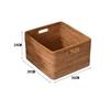 Rectangular Rattan Storage Basket with Handles Sturdy Handwoven