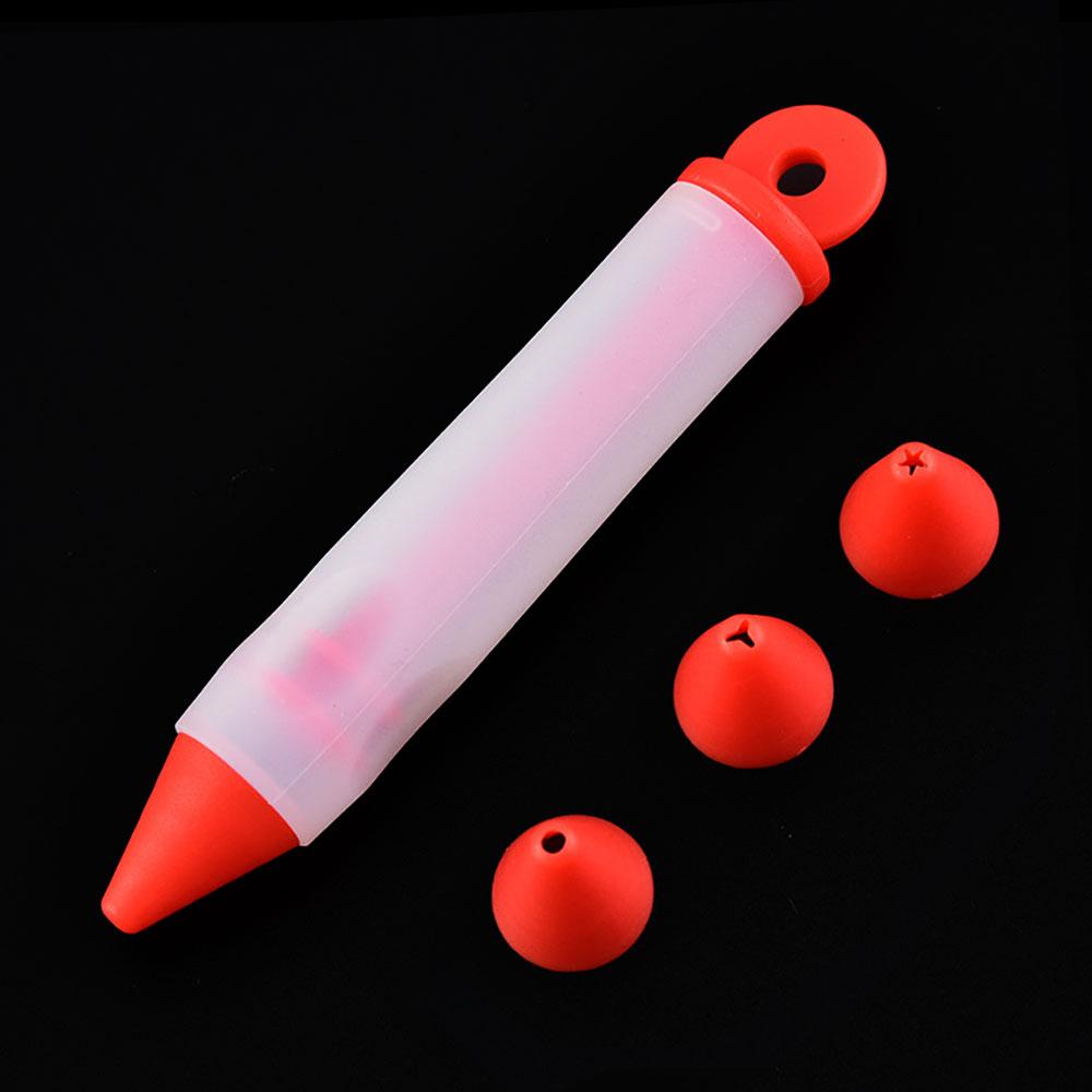 Silicone World 4 Heads Silicone Mounted Pen Chocolate Cream Mounted Mouth Dessert Decoration Writing Pen Cream Pen Baking Tools