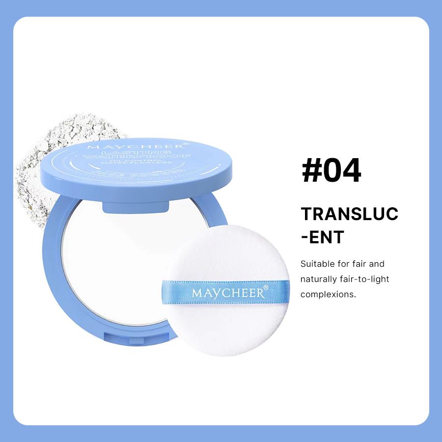 Oil Control Face Powder Matte Waterproof Setting Powder + Matte Lipstick Makeup Set