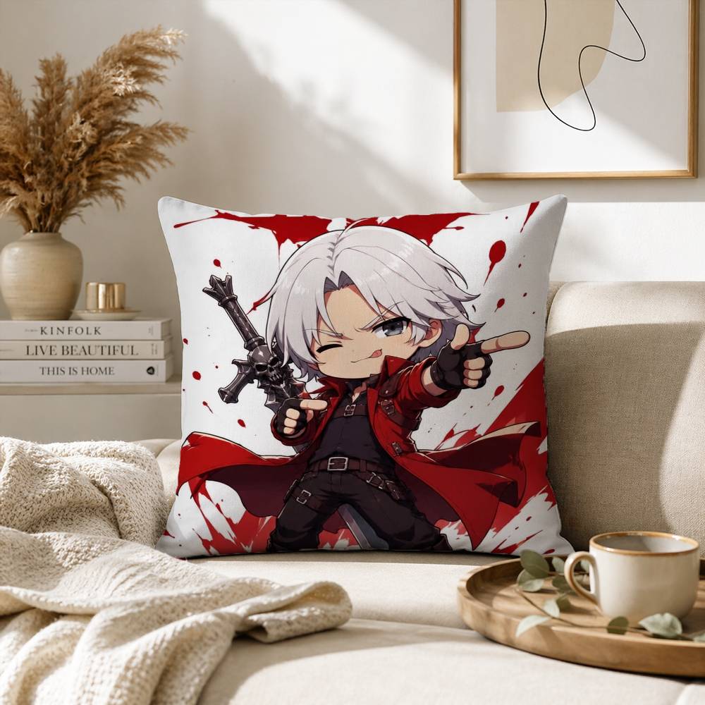 D-Dante D-Devil May C-Cry Pillow Case for Sofa Living Room Home office Decor Protective Cover