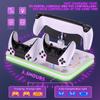 PS5 Slim/Pro Console Multi-function Cooling Storage Stand with Headset Hanging Rack,RGB Colorful Light