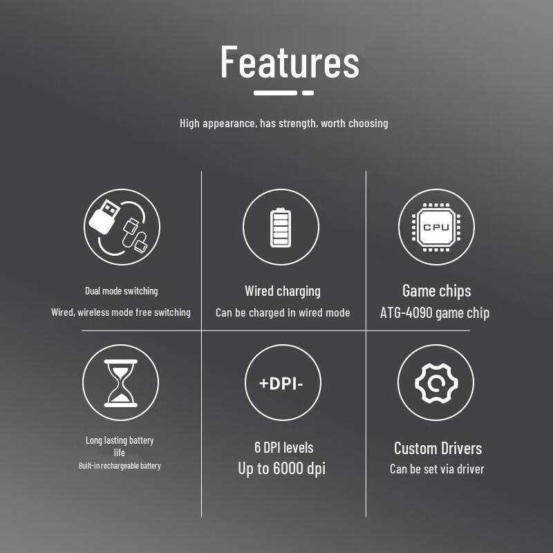 DAREU EM905PRO Wrangler Trend Dual-Mode Gaming Mouse