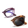 Folding Photochromic Glasses Retro Gray Square Prescription Eyewear Diopter 0 To -6 0 for Nearsighted