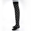 Halloweenowe Drukowe Skarpety do Kolan Upiorne Hosiery na Imprezę Kostiumowe Pończochy Gotyckie Akcesoria Cosplay Stylowe Ozdoby na Nogi do Kostiumu