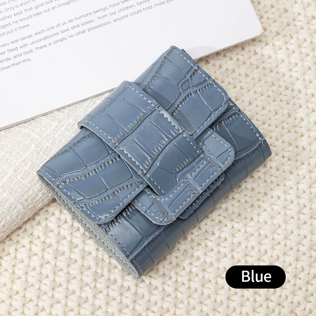 New Crocodile Pattern Women's Wallet Simple Buckle Wallet Fashionable Multi-functional Short Wallet