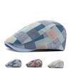 Classic Color-Matching Colorlaid Forward Cap Men's Spring Summer Thin Beret Women's British Vintage Cap
