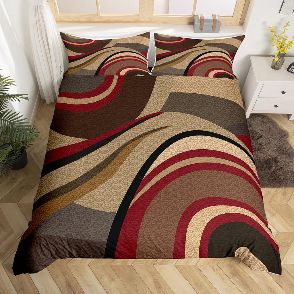 Abstract Art Duvet Cover Sets For Teens Queen Quilt Covers Lightweight Down Room Decor 2 Pillowcases 1 Duvet Cover No Comforter