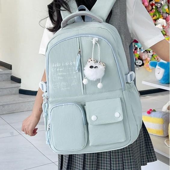 Schoolbag wholesale ins college style girl schoolbag girls junior high school students backpack large capacity contrasting color versatile backpack