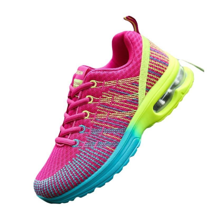 Mesh Spring and Autumn Ultra-light Flying Flag Air Cushion Running Shoes Breathable Non-slip Heightening Shoes