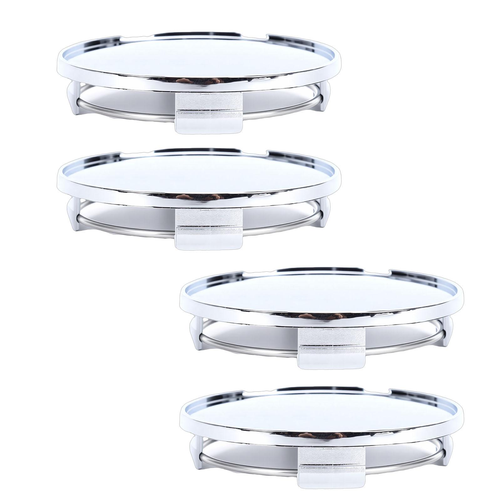 4 STuks Auto Wieldop , 68mm 2.68in Buiten Diameter 62mm 2.44in Binnen Diameter ABS   Verchroomde Naaf   met Waterdichtheid Krasbestendig, voor SUV Sedan Vrachtwagen