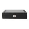 Watch Storage Box Waterproof Dustproof 4 Slots 3 Glasses Compartments Ring Layer Watch Case Organizer for Jewelry