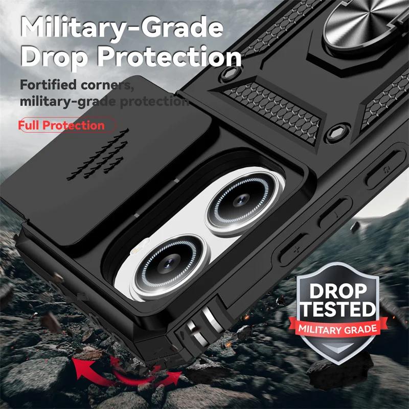 Armor Funda for Xiaomi Poco X8 Pro Max Case Slide Lens Protector Ring Stand Back Cover for Pocco Poko Little Poco X8 X7 Pro Capa