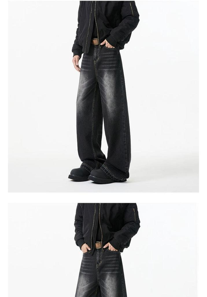 Jeans larghi CleanFit da uomo Estate 2025 - Pantaloni dritti stile American High Street