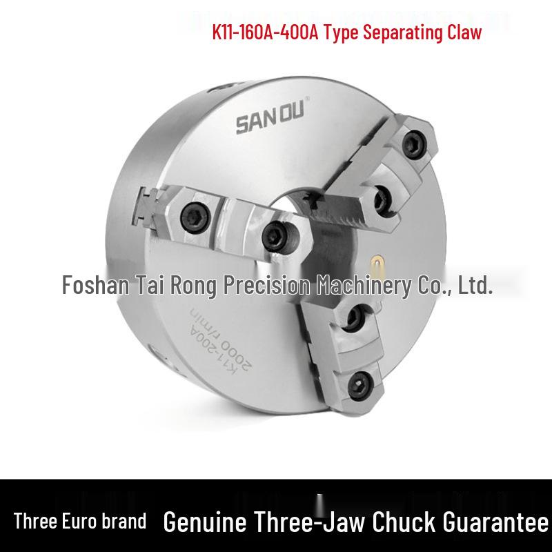 In-Stock Three-Jaw Self-Centering Lathe Chuck K11160A/200A with Separating Jaw - Manual Operation