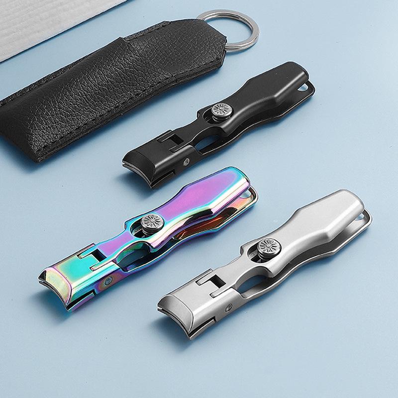 Tagliaunghie Spesso con Apertura Ampia e Acciaio Inossidabile Anti-Schizzo, Set Manicure in Scatola di Latta