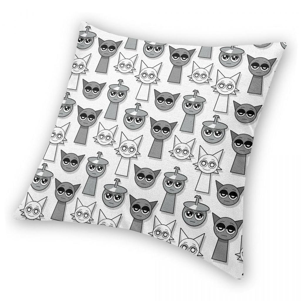 Cartoon Sprunki Game Pillowcase Soft Polyester Cushion Cover Gift Throw Pillow Case Cover Home Square 45X45Cm