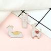 3-4pcs/set Cute Animal Brooch Cartoon Unicorn Cat Dog Monkey Fish Enamel Pin Backpack Clothing Badges Jewelry Children Wholesale