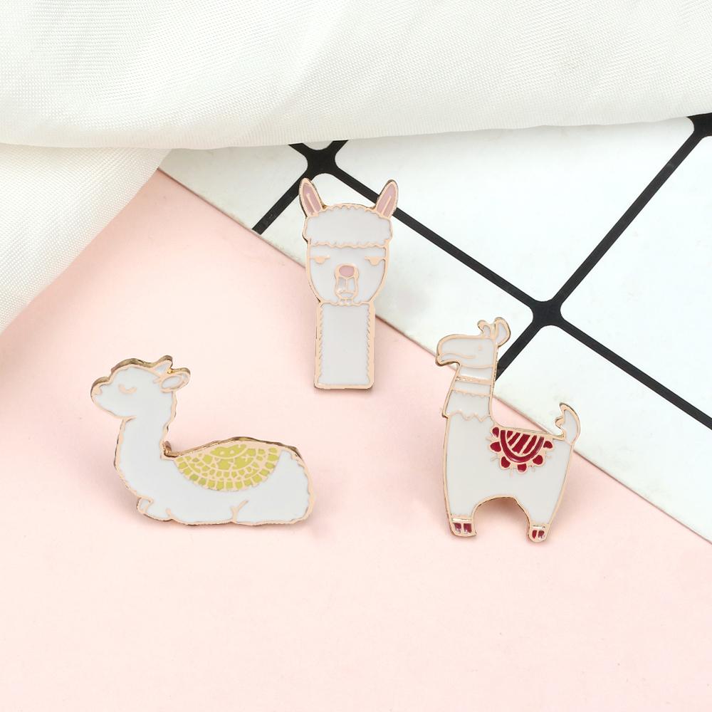 3-4pcs/set Cute Animal Brooch Cartoon Unicorn Cat Dog Monkey Fish Enamel Pin Backpack Clothing Badges Jewelry Children Wholesale