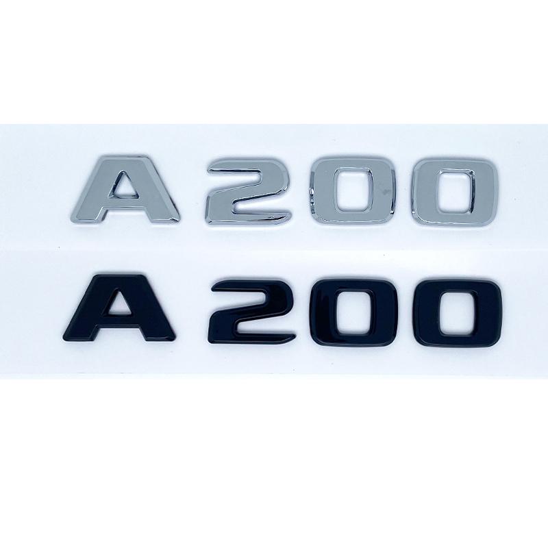 3D Buchstaben A180 A200 A220 A250 A260 A180d A220d 4Matic ABS Emblem für Mercedes Benz A Auto Kofferraum Heck Logo Aufkleber