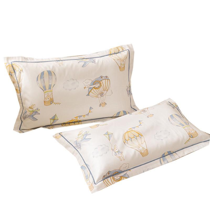 60s Long Staple Cotton Kids Pillowcase Toddler Bedding Set Cartoon Print 30x50cm 35x55cm Pure Pillow Cover