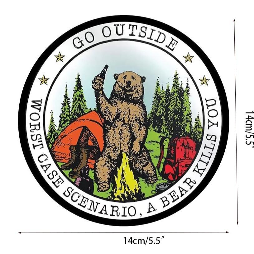 Bear Attack Vinyl Sticker for Car, Truck, Van, or Laptop