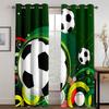 Cartoon Football Soccer Sports Free Shipping Window Curtains For Living Room Kids Bedroom Bathroom Kicthen Door Home Decor2Pcs