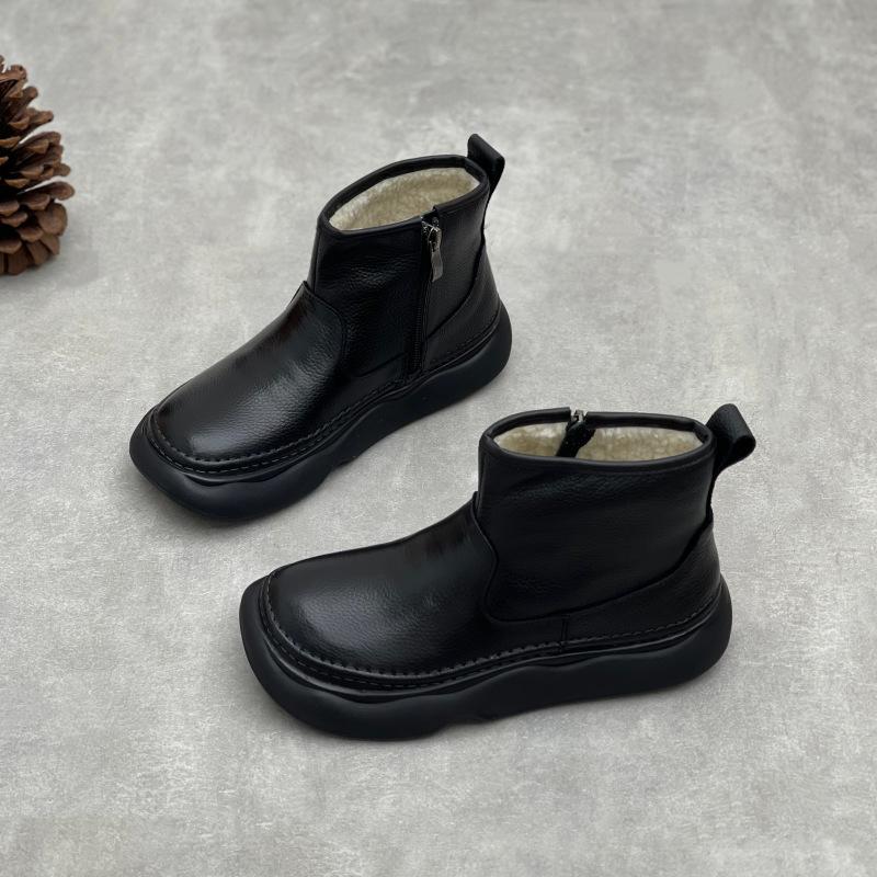 Casual Snow Boots, Versatile Retro Cotton Shoes, New Style Boots, Thick-soled Women's Boots