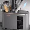 Kitchen Accessories Tool Rest Multifunction Storage Organizer Rack Condiment Box Removable Drain Tray Hollow Back Ventilation