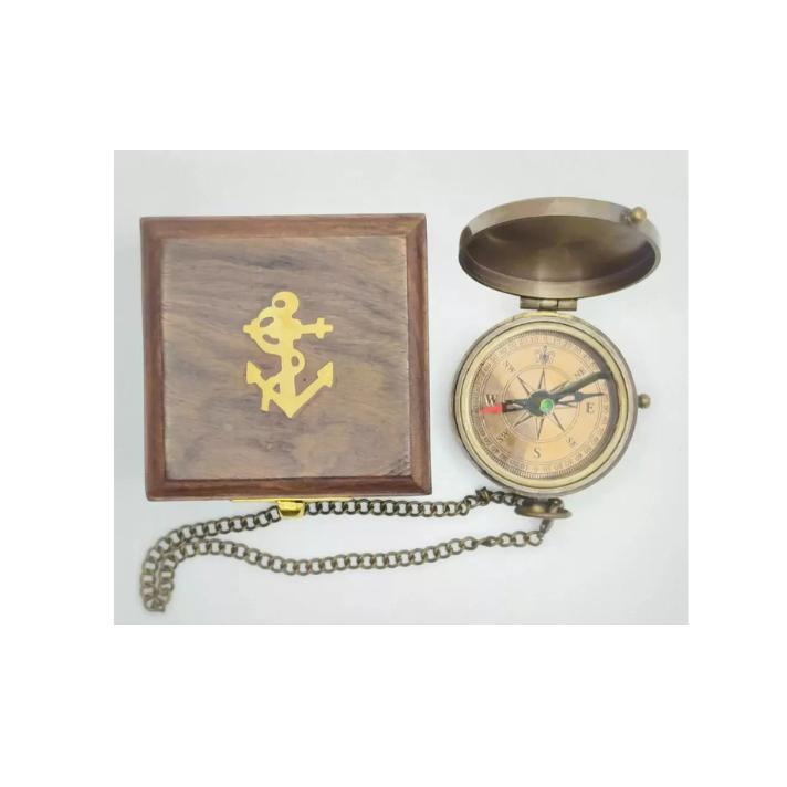 

Латунний морський змістовний подарунок моєму синові від тата з гравірованим компасом у дерев яній коробці