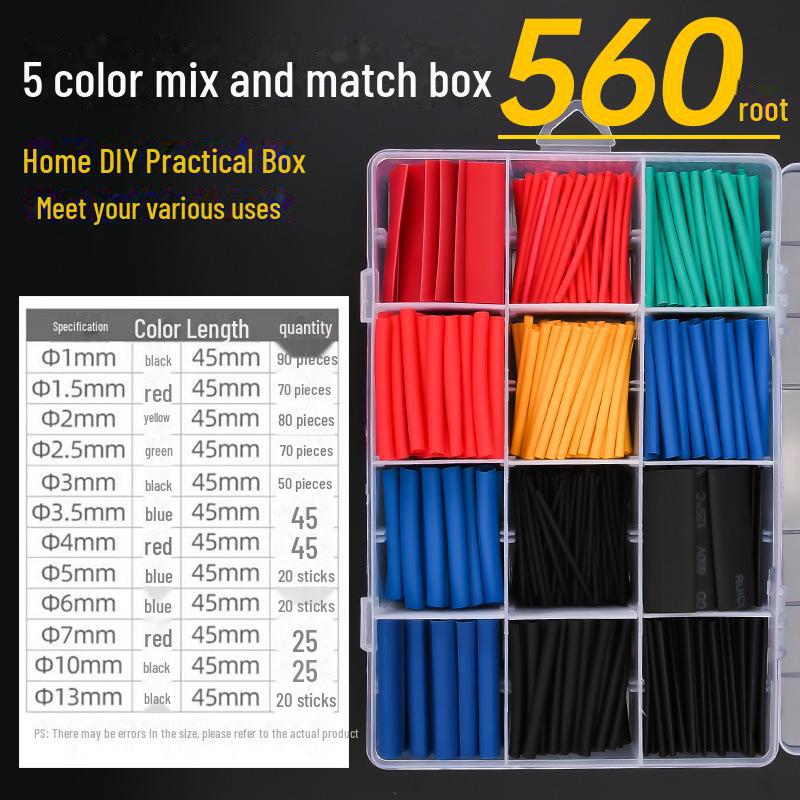 Heat Shrink Tubing Kit: Mobile Phone Cable Protector & Wire Insulation Sleeve