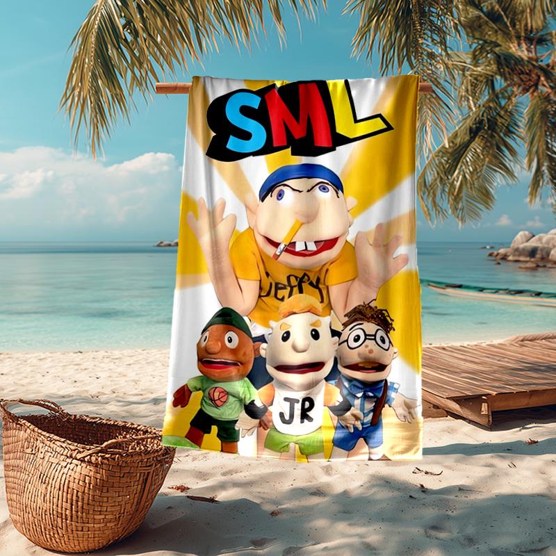 Ultra-Soft Beach Towel with Jeffy Theme,Ideal for Pool - Camping, Diving - Perfect Travel Essential, Vibrant Beach Towel.