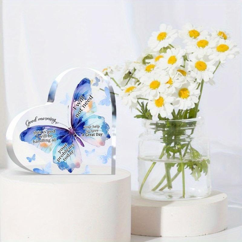 Butterfly Christian Keepsake - Elegant Inspirational Desk Decor for Women