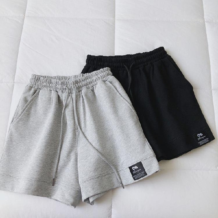 Women's Sports Shorts Summer Loose Fit Running Casual A-line Wide Leg High Waist Slimming Cotton Pants