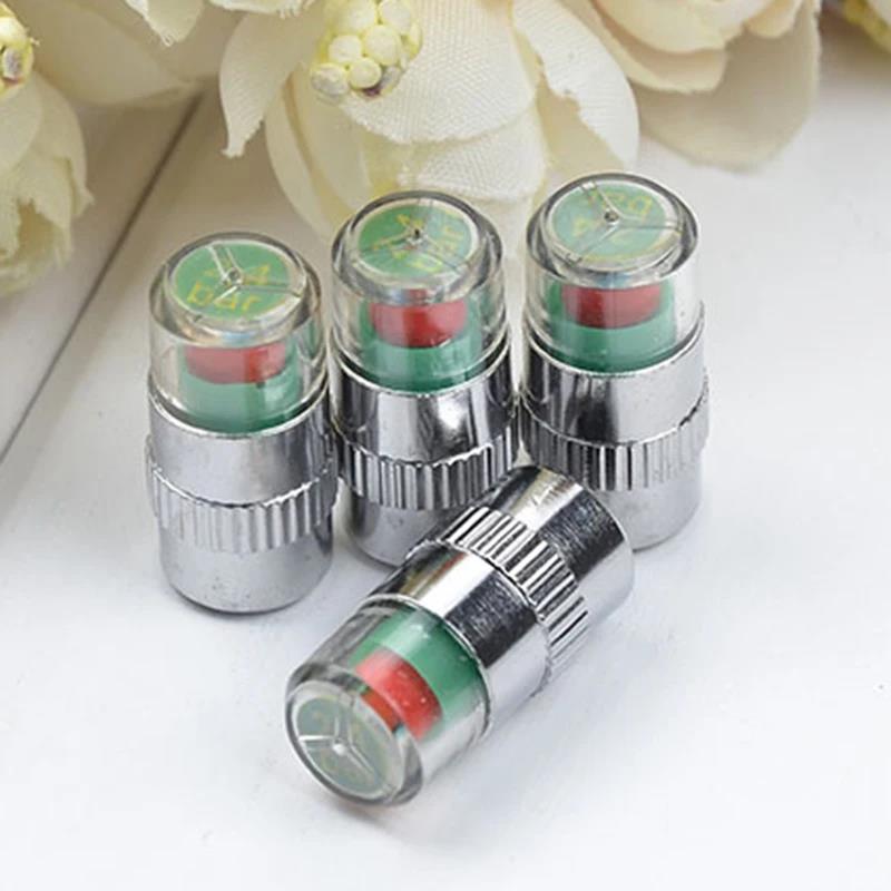 2/4pcs Car Tire Pressure Indicator Tire Pressure Gauge Indicator Alert Monitoring Valve Cap Sensor External Valve Detection Stem Caps1