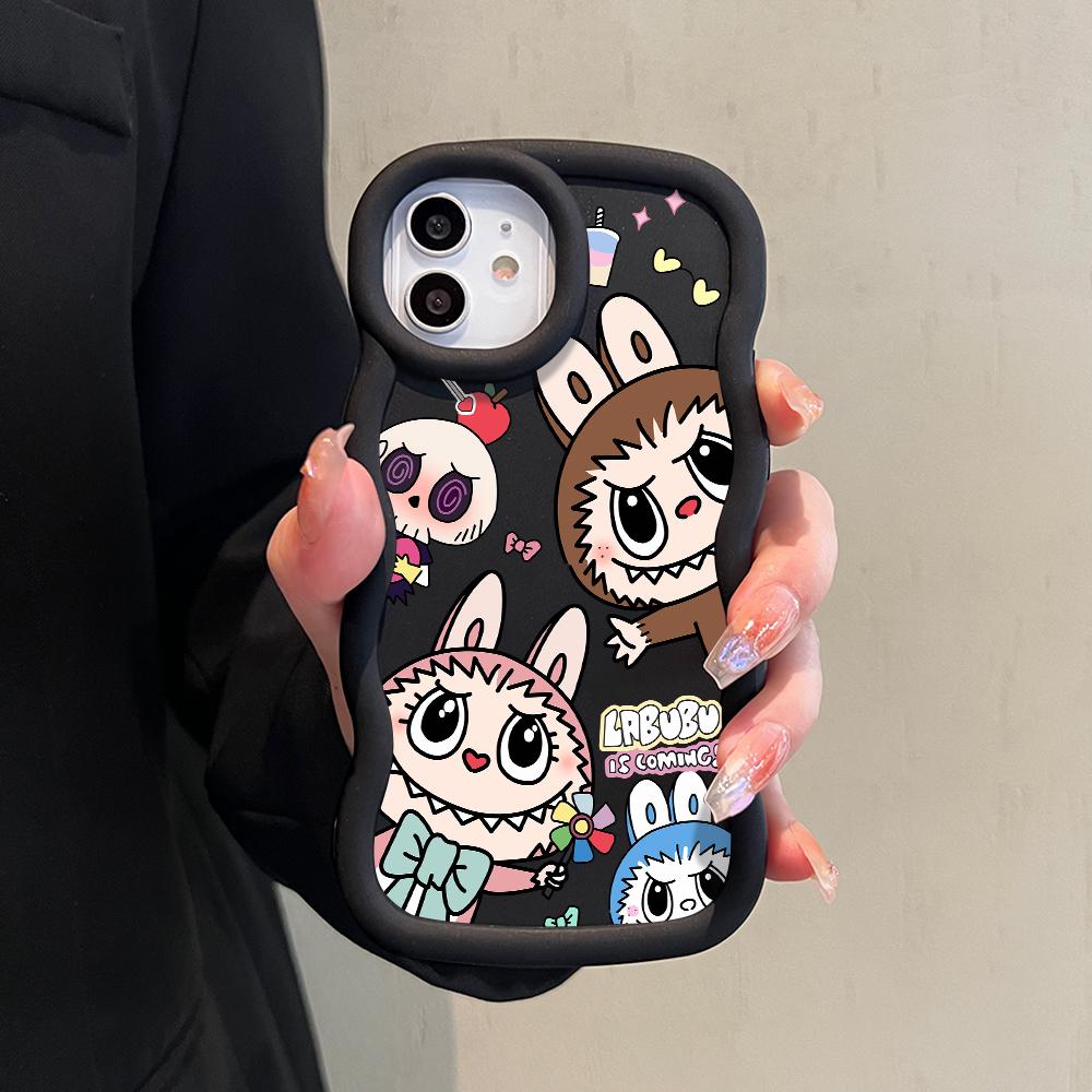 Painted Pattern Big Wave Edge Soft Silicone Material Macaron Phone Case Shockproof Protective Rubber Casing for OnePlus Vivo Motorola Moto