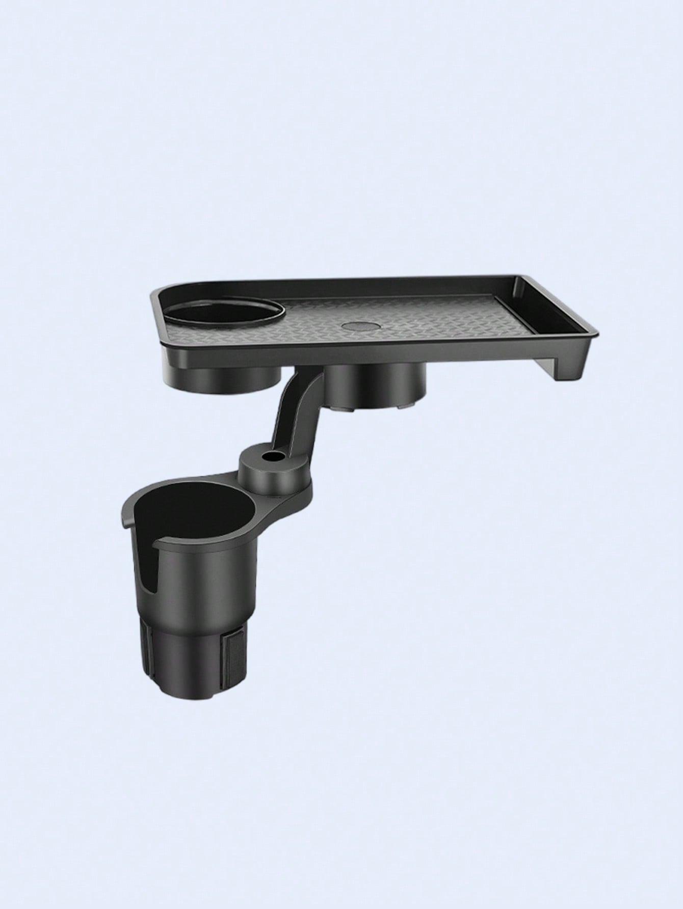 

2-in-1 Car Cup Holder Tray – 360° Rotatable Tabletop, with Stable Base & Phone Slot, Durable Interior Accessory чёрный