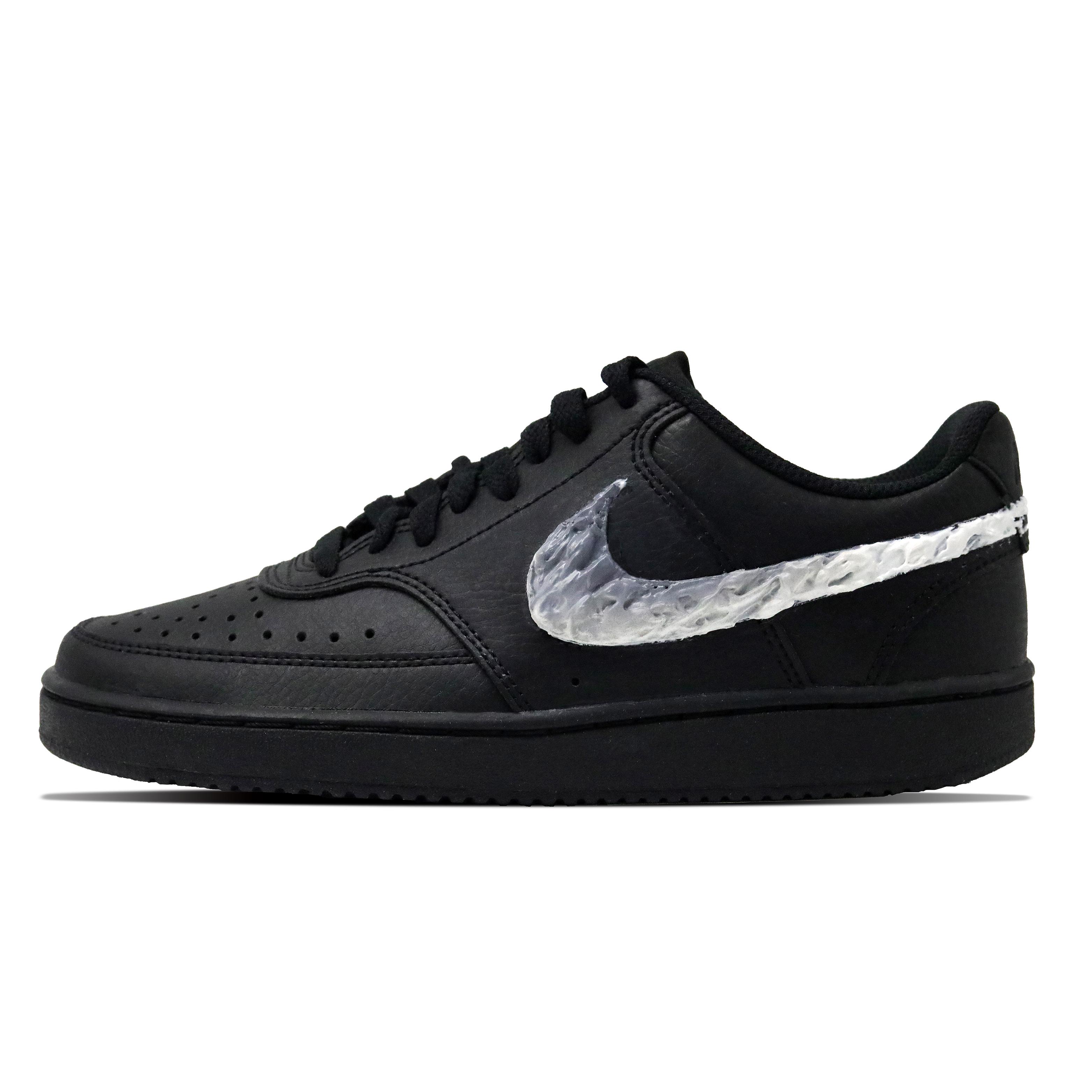 

Nike Court Vision Cloudy Mist Abrasion Resistant Low top Skateboard Shoes Unisex Black White DH2987-002(Team92-) 42.5