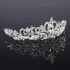 Bridal Princess Austrian Crystal Tiara Wedding Crown Veil Hair Accessory Silver