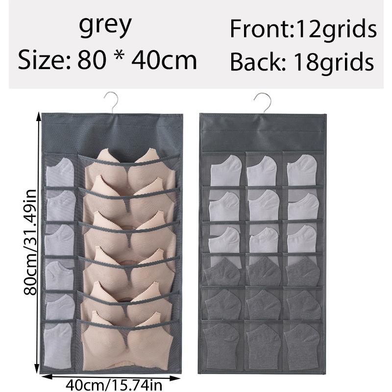 Household Double-Sided Close Fitting Clothing Storage Bag Dormitory Household Wardrobe Foldable Underwear Sock Storage Bag