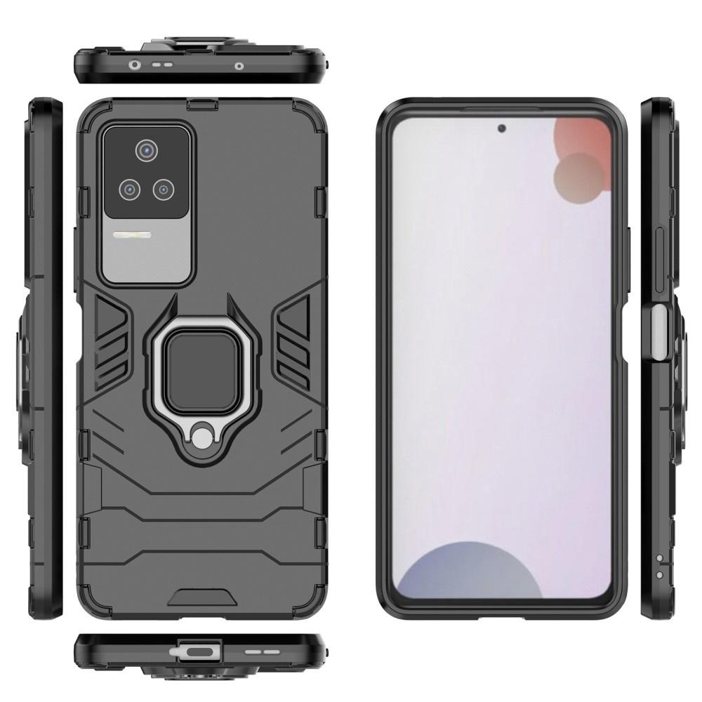Case for Xiaomi Poco F4 5G, Kickstand Ring, Black