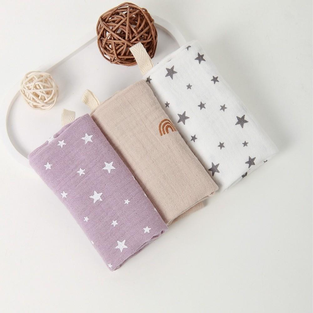 4-lagiger reiner Baumwoll-Baby-Waschlappen, weiches Neugeborenen-Spucktuch, neue quadratische Handtücher