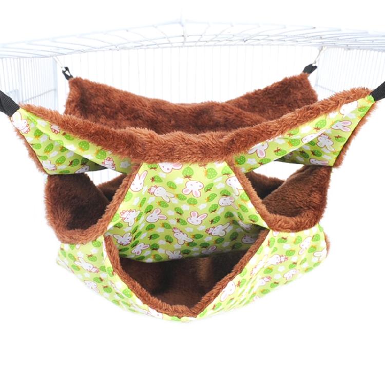Rabbit Hammock Warm Sleeper 3-Layer Bed Cage Accessories for Mice Chipmunk