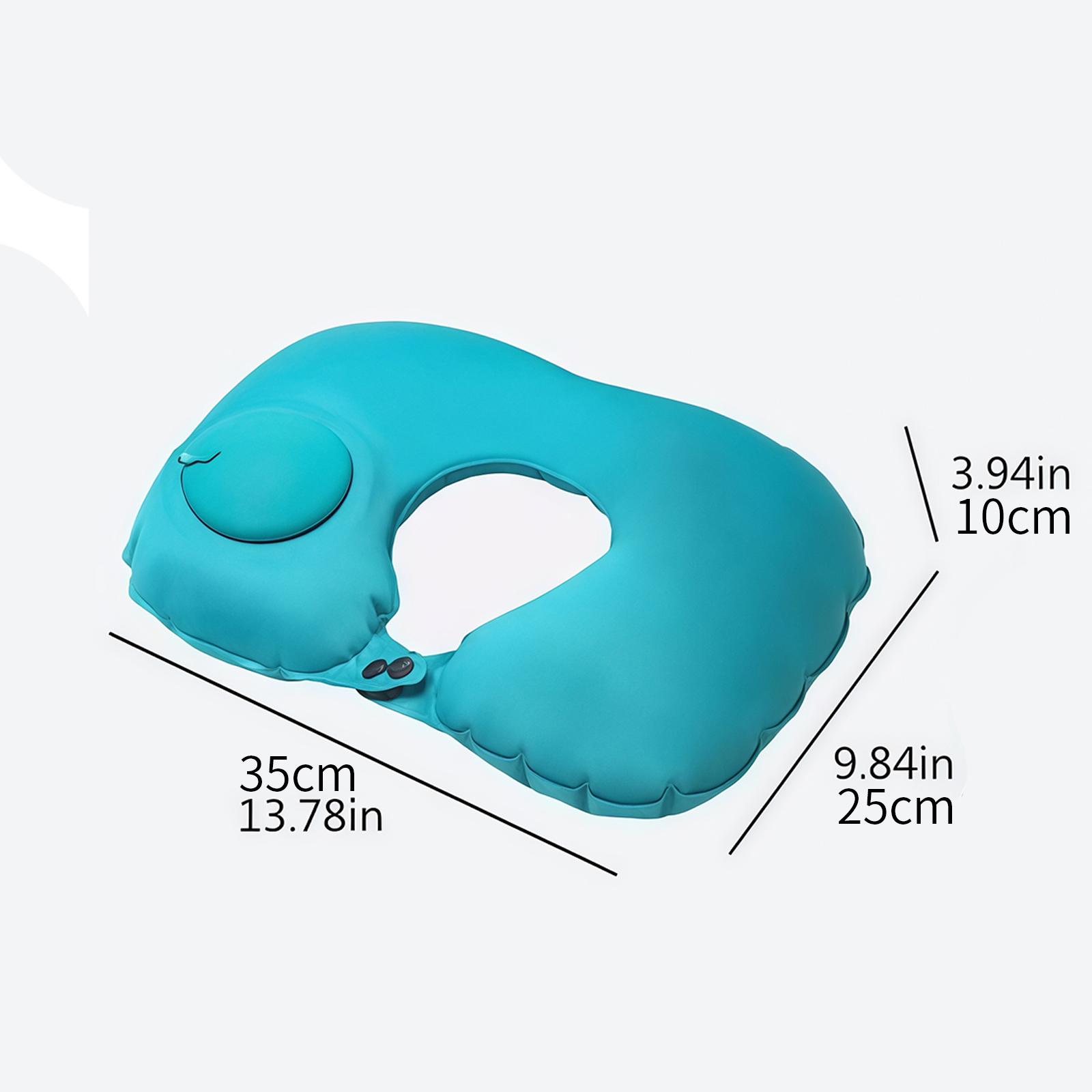 

U-Shaped Travel Pillow Quick-Inflating Portable Pillow Ideal for Airplanes and High-Speed Trains Business Travel Sleep Pillow синій