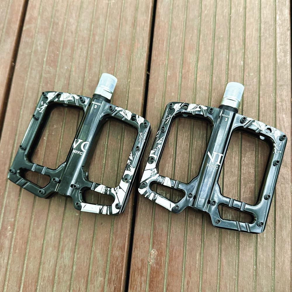 Mountain Bike Pedals, 3 Bearings Bicycle Pedals, Aluminum Alloy MTB Pedals Bicycle Flat Pedals for Road Mountain BMX MTB Bike Pedal чёрный