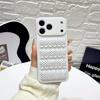 Luxury Aesthetics Glitter Crystal Diamond Grid Phone Case For iPhone 17 16 15 14 13 12 Pro Max Shiny Camera Lens Protector Cover
